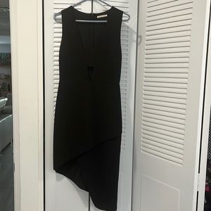 Asymmetrical little black dress